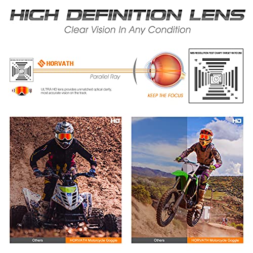 Sh Horvath Motorcycle Goggles, Hd Motocross Otg Dirt Bike Atv Goggle For Unisex #TOP2