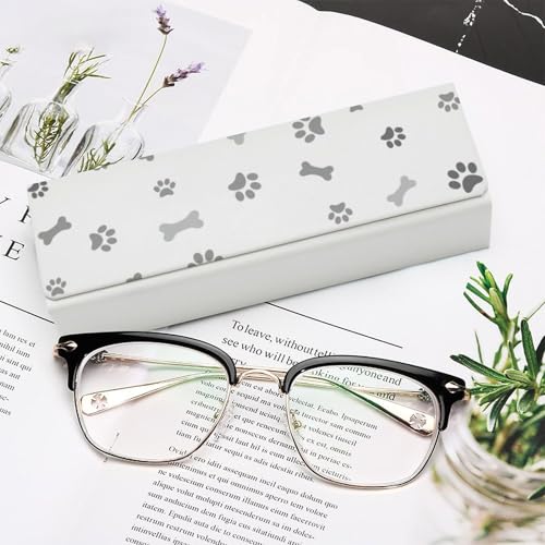 Étui à lunettes de soleil patte de chien anti rayures rigide