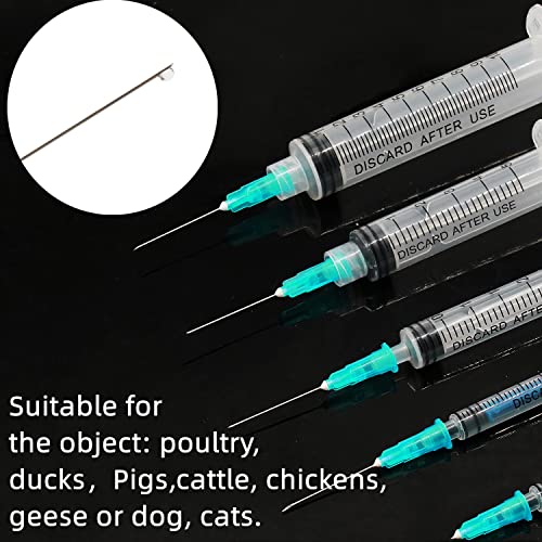 Image of 100 Pack 21Ga 1 Inch Sterile Disposable Injection Needle with Cap for Scientific and Industrial Dispensing Needl Accessories (21Ga)
