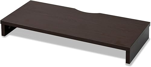 Yamazen MDTS-6025 (CCB) Wooden Monitor Stand, Scratch Dirt, Water and Heat Resistant, Compact, Computer Stand, Width 23.6 x Depth 9.8 x Height 3.1