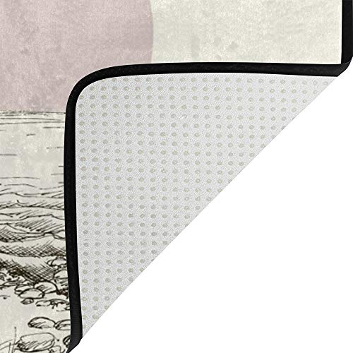 Tapis à rayures rouges et blanches Ruchen 60x39 inch salon - 5