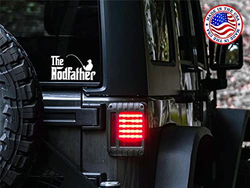 Sunset Graphics & Decals The Rodfather Decal Vinyl Car Sticker Funny Fishing Outdoor | Cars Trucks Vans Walls Laptop | White | 6 Inch | Sgd000302 #TOP1