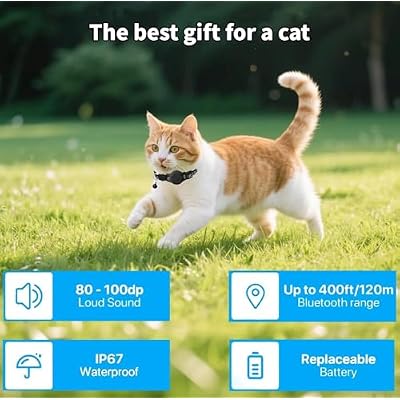 GPS Collar for Cats,Pet Tracker (Android Only) Smart tag,Waterproof Compatible with Google Find My,No Monthly Fee,Advanced Tracking Solution Smart Collar for Pet Safety Ideal Small Large Cats