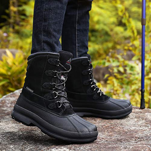 Nortiv 8 Men's 170390-M Black Insulated Waterproof Work Snow Boots Size 11 M Us #TOP6