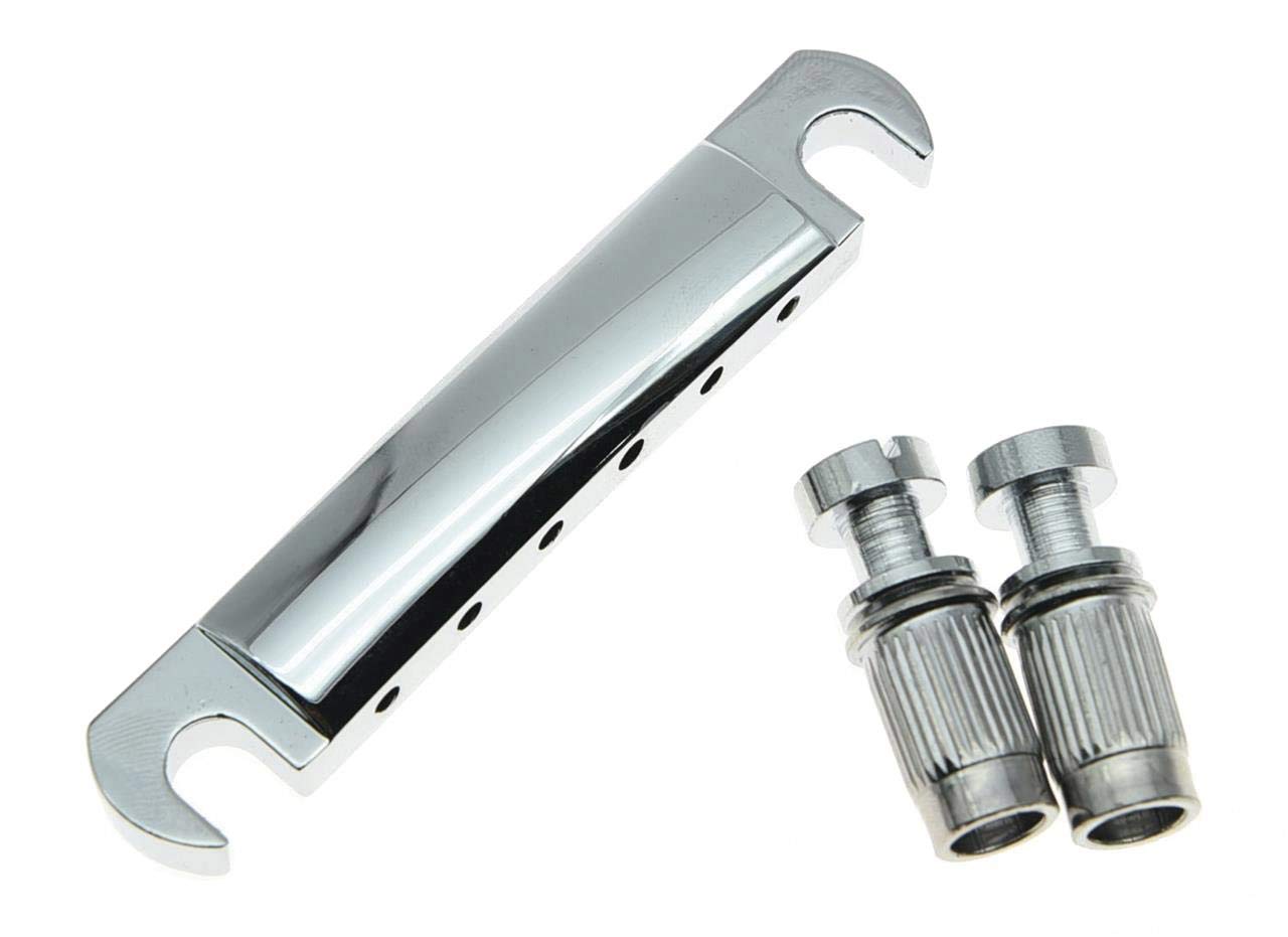 KAISHLP Style Guitar Tune-o-Matic Tailpiece Stop Bar for Les Paul SG Chrome