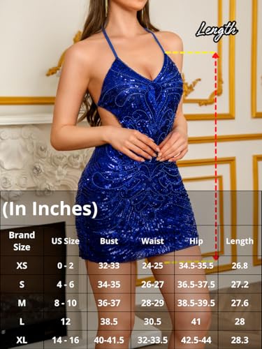 Image of ShawGobow Sequin Dress for Women,Glitter Sparkly Backless Bodycon Mini Dresses,Sexy Concert Outfits Prom Homecoming