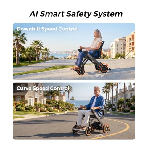 Image of Paiseec W1 2-in-1 Electric Wheelchair for Adults, Easy Folding for Travel