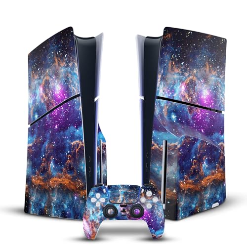 Autocollant de jeu PS5 Slim design nébuleuse pour décorer votre salon et manette