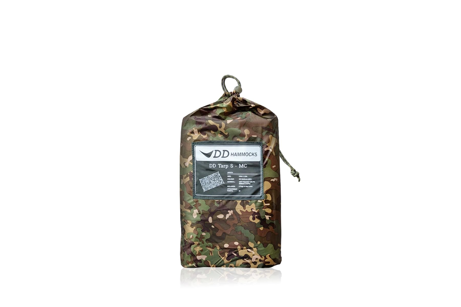 Dd Hammocks Green Tarp S - Mc - Compact Waterproof Tarpaulin 2.8M X 1.5M For Outdoor Camping And Bivi Bag Shelter