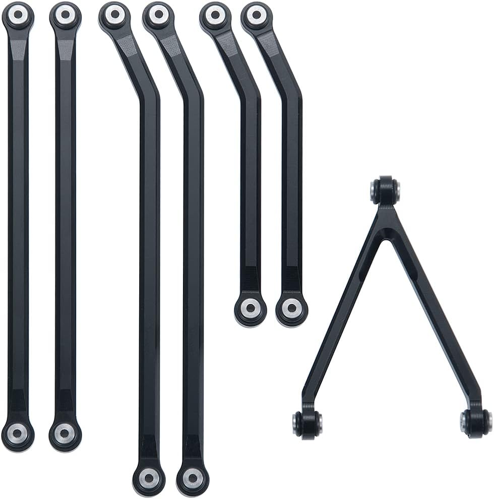 RCLIONS Higher Extra Clearance Links Set Linkage for Axial SCX24 AXI00005 Upgrades 1/24 RC Crawler Car (Grey)