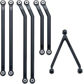 Benedict Harry Aluminum High Clearance Chassis Links for 1/24 RC LWB Axial SCX24 AXI00005 Upgrade Part Black