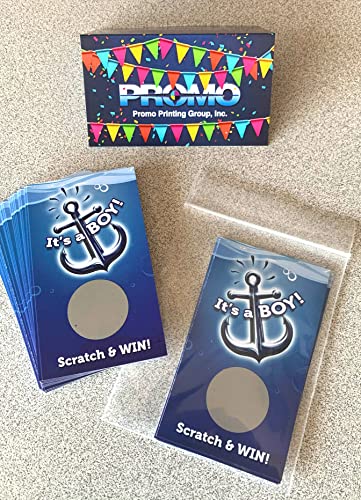 Image of Anchor Boys Baby Shower Scratch Off Cards - (30 Cards) - Scratch & Win for Boys - Party Raffle - Door Prizes - Scratch Off Tickets