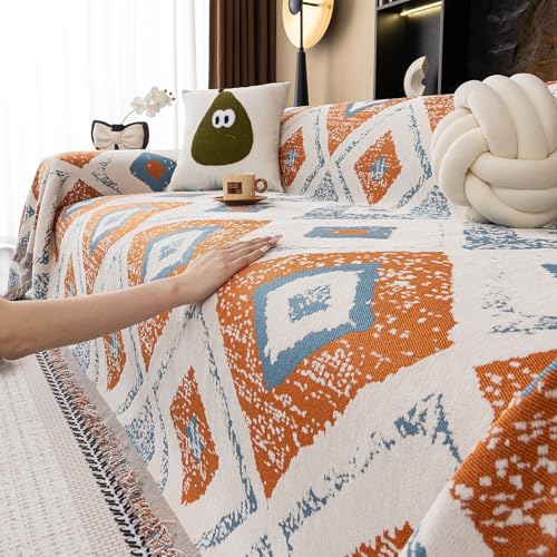 ROOMLIFE Couch Cover Boho Sofa Covers for 3 Cushion Couch Washable