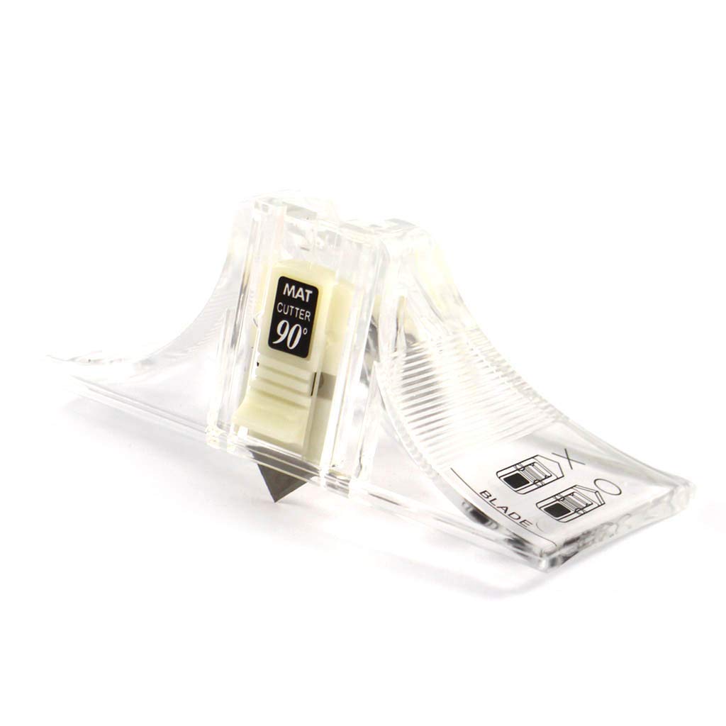 Cutter 45 & 90 grados cortador de tabla de bisel, con 2 cuchillas de repuesto gratis (verde)
