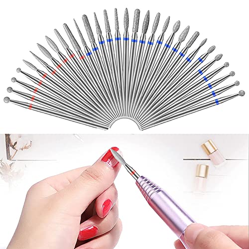 30 Pezzi Punte Fresa Unghie Punte per Fresa per