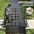 Kinfant Metal Garden Bridge – Heightened Patio Outdoor Bridge with Safety Guardrails, Decorative Landscaping Iron Footbridge for Backyard Creek Lawn Stream, Black