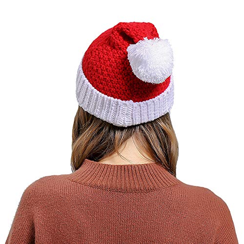 UMBWORLD Gorro de Natal gorro de tricô de inverno chapéu de Papai Noel para mulheres, homens, adulto