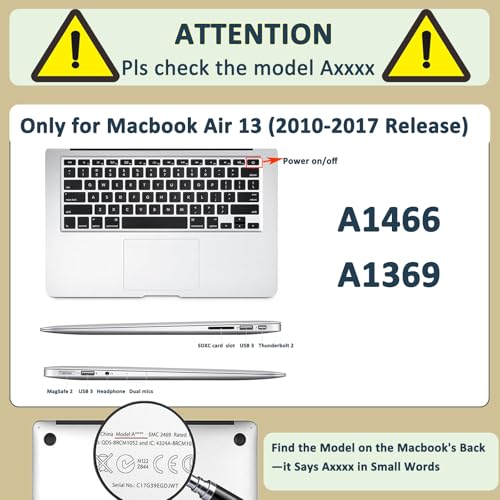 Funda Macbook Air 13 Modelo A1466 A1369 carcasa rígida mate 3
