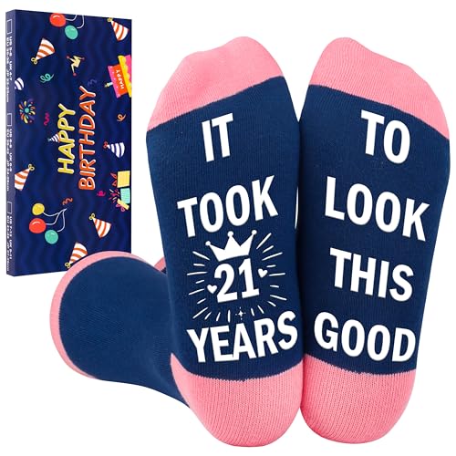 Belloxis 21st Birthday Gifts for Her Grip Socks Womens Cosy Socks Birthday Gifts for Women Sister Gifts for Girlfriend Daughter Gifts
