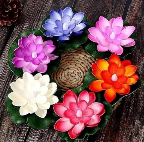 JANC ENTERPRISE Water Floating Flower Candles Multi-Colour Flower LED Candle Tea Light for Diwali Decoration, Room, navaratri,Hall, Restaurant, Hotel Dinner Light Decor Candle(1 pcs)-image-10