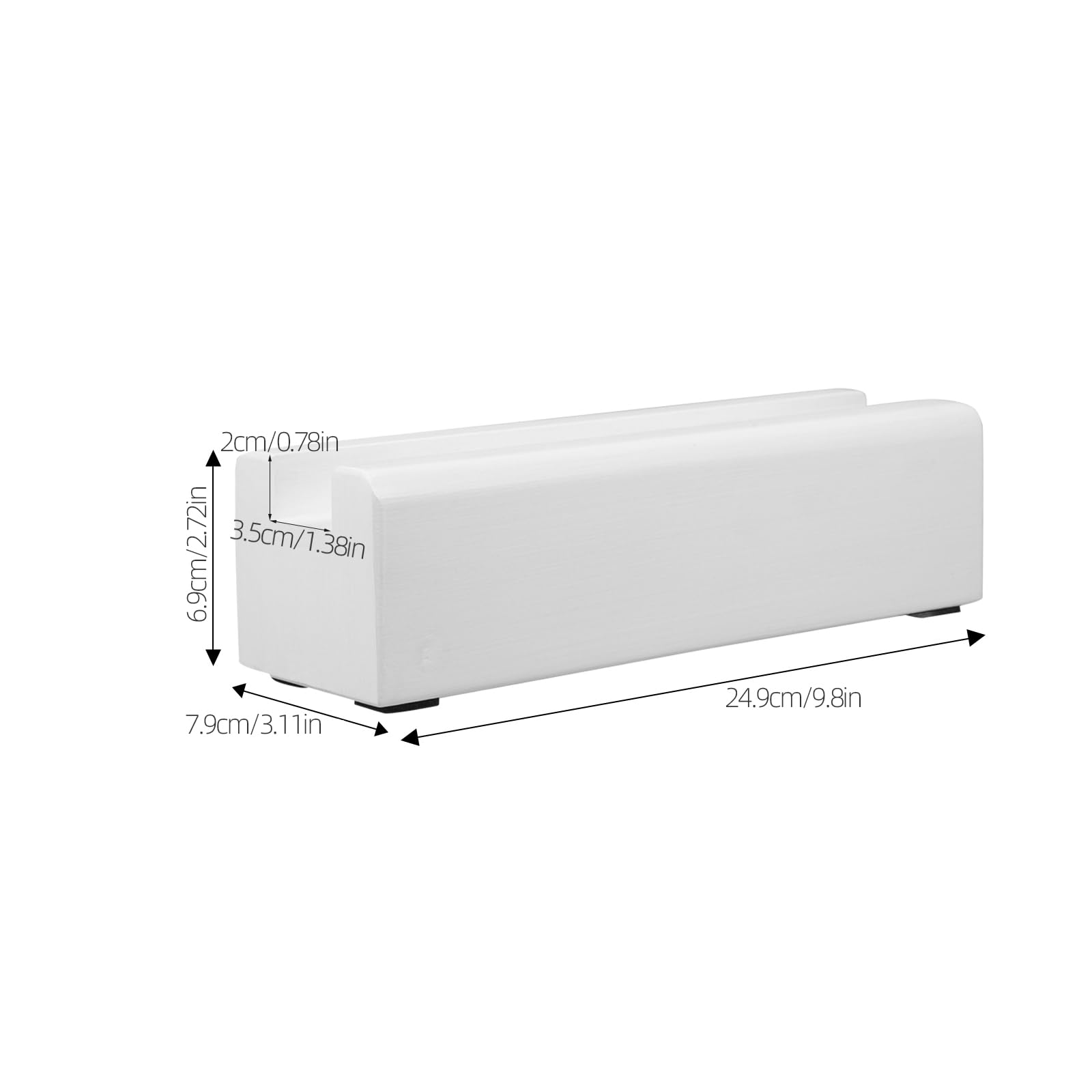 DOITOOL Support de Miroir sur Pied en Bois Blanc Bords Courbés, Design Moderne Élégant, Stabilité Renforcée pour Présentoir à Œuvres d'art Les Intérieurs Contemporains