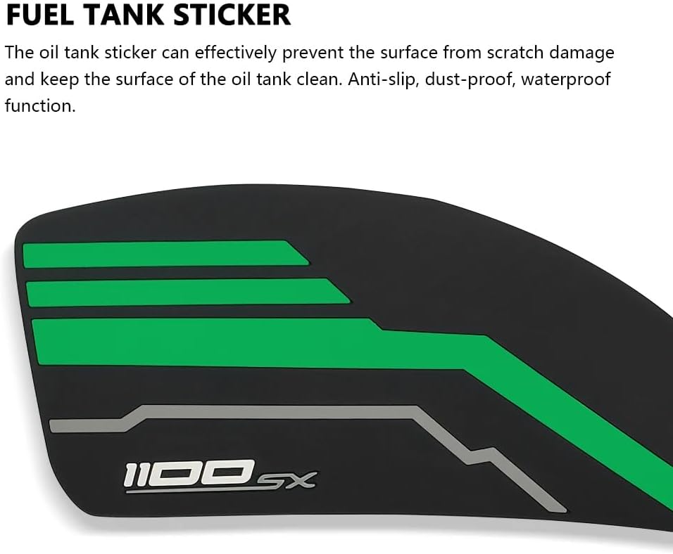 for Ninja 1100SX Ninja 1100sx 2025 2026 New Motorcycle Side Fuel Tank Pads Protector Stickers Decal Gas Knee Grip Traction (Grey)