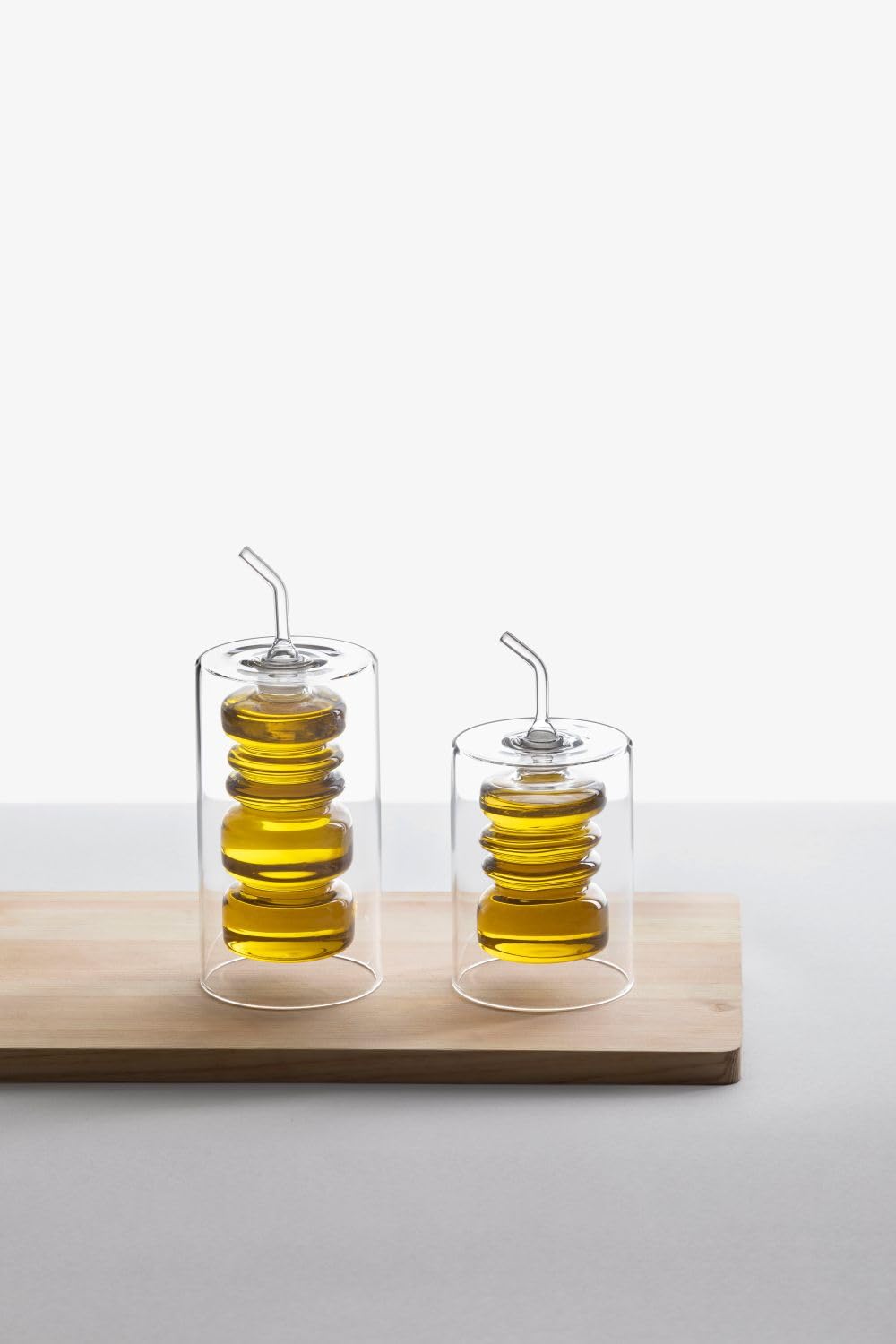 Ichendorf Milano Oliera Grande, Collezione Rings, 13 cl, Vetro Borosilicato, Fatto a Mano
