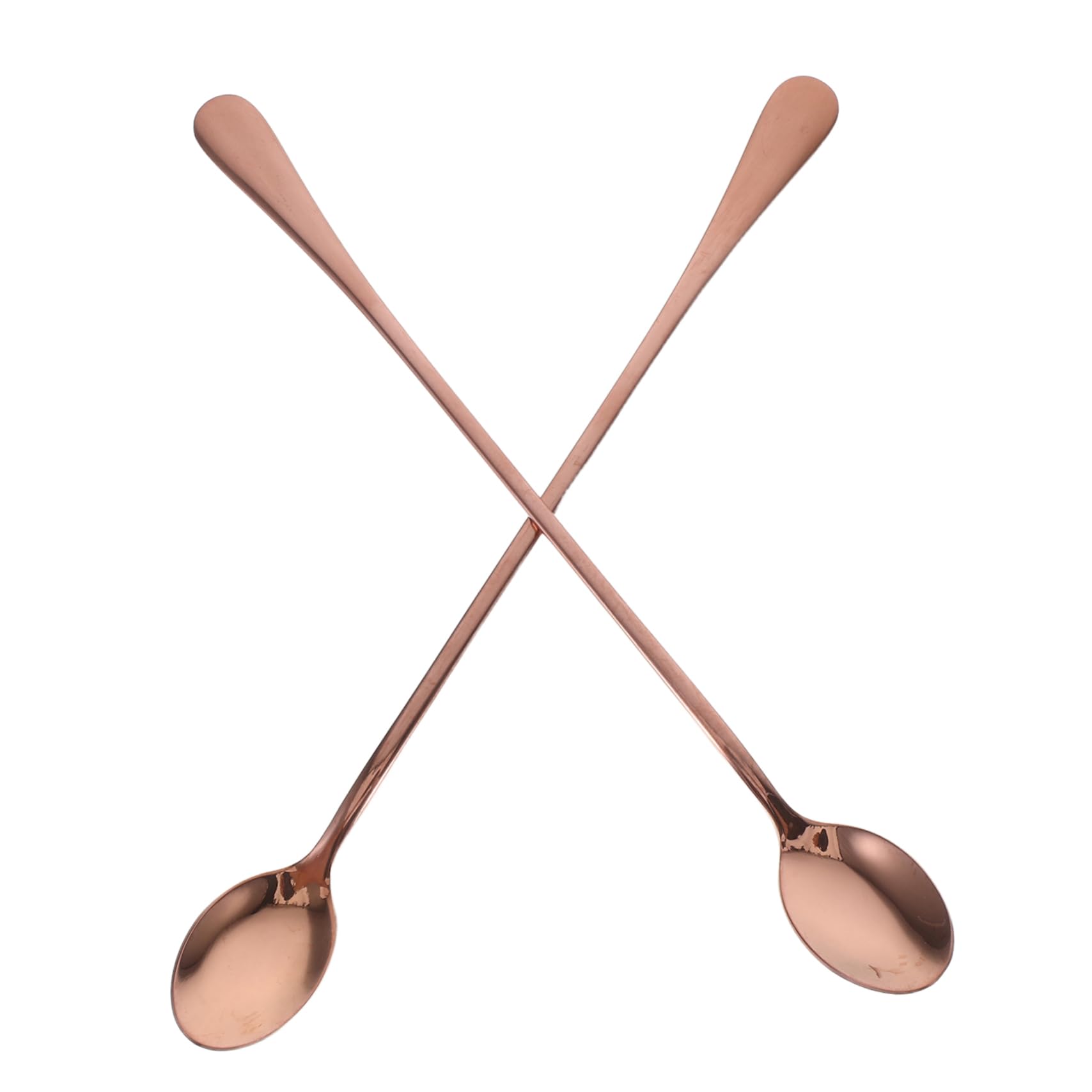 Luxshiny 2pcs Stainless Steel Long Handle Stirring Spoons Versatile Mixers for Cocktails Coffee Milkshakes for Home Bars and Coffee Shops