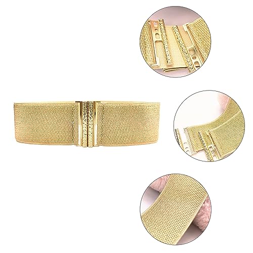 Women Elastic Waist Belt Shaping Girdle Belt Shimmering Gold Corset Wide Belt Lady Waistband Clothing Accessories2