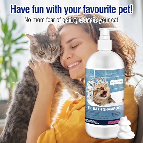 500ml 16.9 Fl Oz Cat Shampoo for Cats and Kittens Gentle Care for Itchy and Sensitive Skin Long-Lasting Aromatic Shower Gel Purely Botanical Formula Pet Shampoo - Image 6
