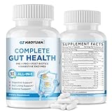 All-in-1 Gut Health with Probiotics, Prebiotics, Postbiotics & Digestive Enzymes for Women & Men, Complete Gut Health & Digestive Support Supplement, Immune Health Support, 90 Capsules