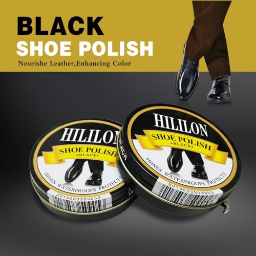 HILILON Black Shoe Polish 2-Pack