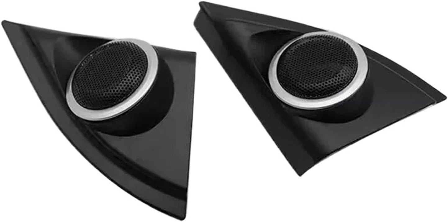 Car Tweeter Refitting Audio Door Angle Speaker Cover Boxes with Silver Ring Compatible with Yaris L Vios 2013 2014 2015 2016 2017-2022