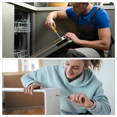 sourcing map Magnetic Y Tip Screwdriver 75mm Length Y3 Steel 3 Points Head Screw Driver with Non-Slip Handle for Appliances Repair Improvement, Black - Image 6