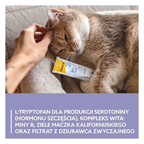 GimCat EXPERT LINE Relax Paste - Funktionaler Katzensnack unterstützt Entspannung und Wohlbefinden der Katze - 1 Tube (1 x 50 g) (Packung mit 2)