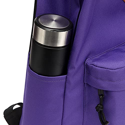 Vaschy Lightweight Backpack For School, Classic Basic Water Resistant Casual Daypack For Travel With Bottle Side Pockets (Purple) #TOP7