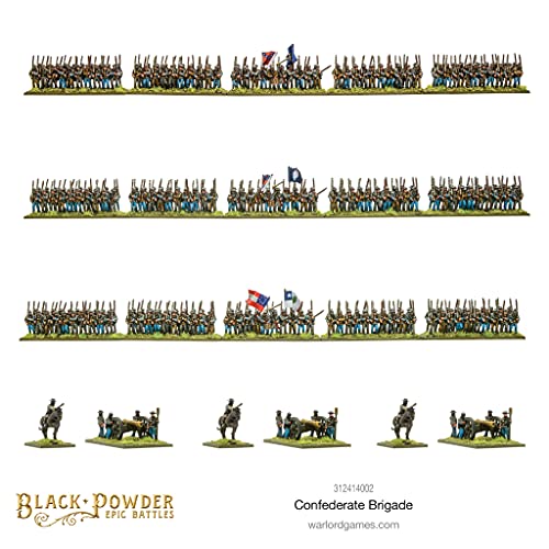 Warlord Black Powder Epic Battles American Civil War Confederate Brigade Military Table Top Wargaming Plastic Model Kit 312414002 #TOP1