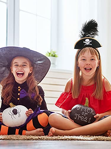 Sgbetter 10 Pack Pirate Hat Headband Skull Feather Mini Pirate Top Hat Headband Headpiece For Halloween Pirate Theme Party Costume Accessories, 2 Styles #TOP4