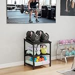 Adjustable Dumbbell Rack, 3 Tier Adjustable Dumbbell Stand, Holds 550LBS, Heavy Duty Dumbbells Weight Rack, Kettlebell Stand for Home Gym Strength Training, Rack Only