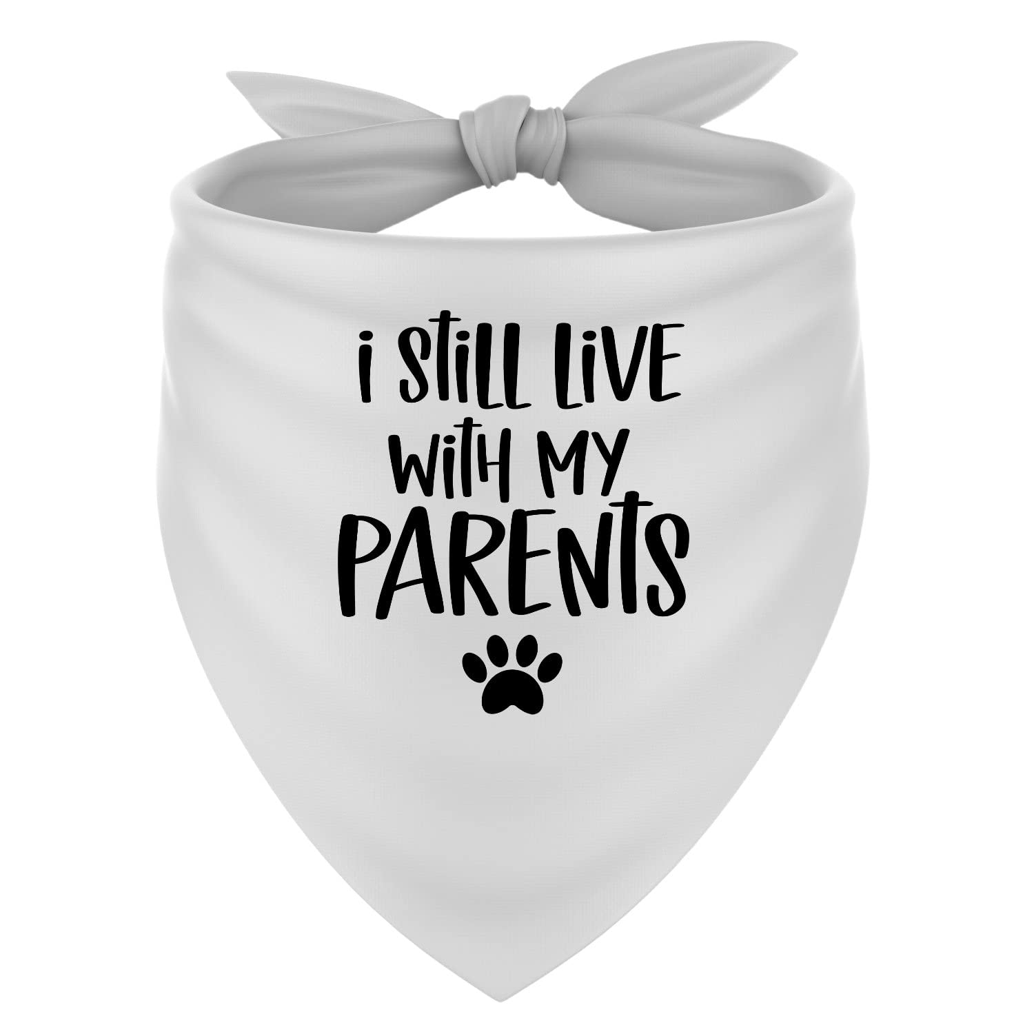 I still live with my parents (style two) statement [DBS1] printed dog bandana adjustable triangle scarf - Small
