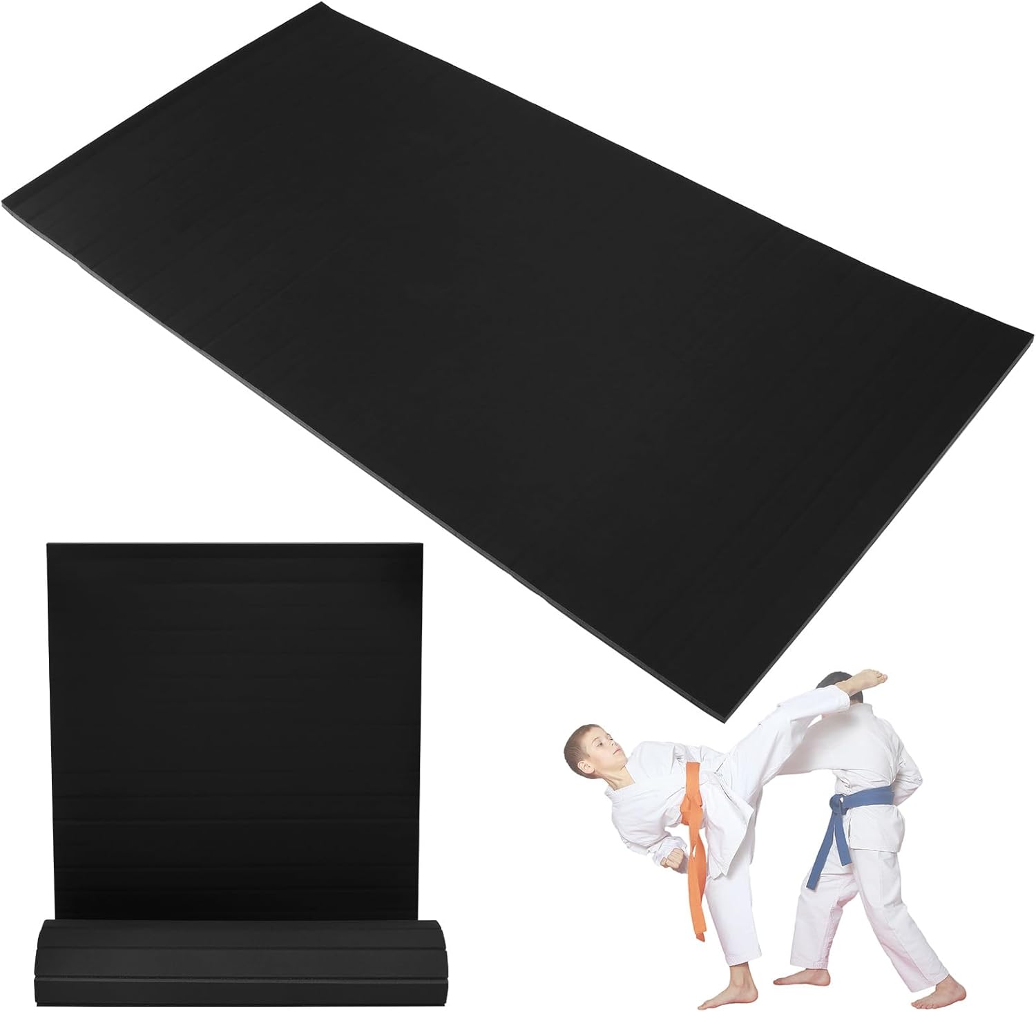 Extra Thick Workout Mat 118.11x59.06x1.18in Non-Slip High-Density Gym Mat for Yoga Pilates Martial Arts, Boxing MMA & Wrestling