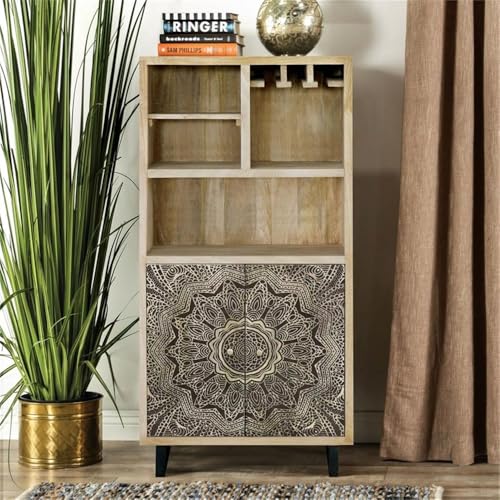 Gabinete para Vino Pemberly Row de Madera 24"x16"x50" miniatura 4