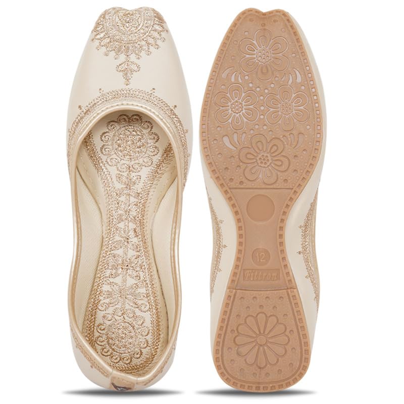 Image of DFR Women Juti | Embroidered Rajasthani Mojari Girls Shoe