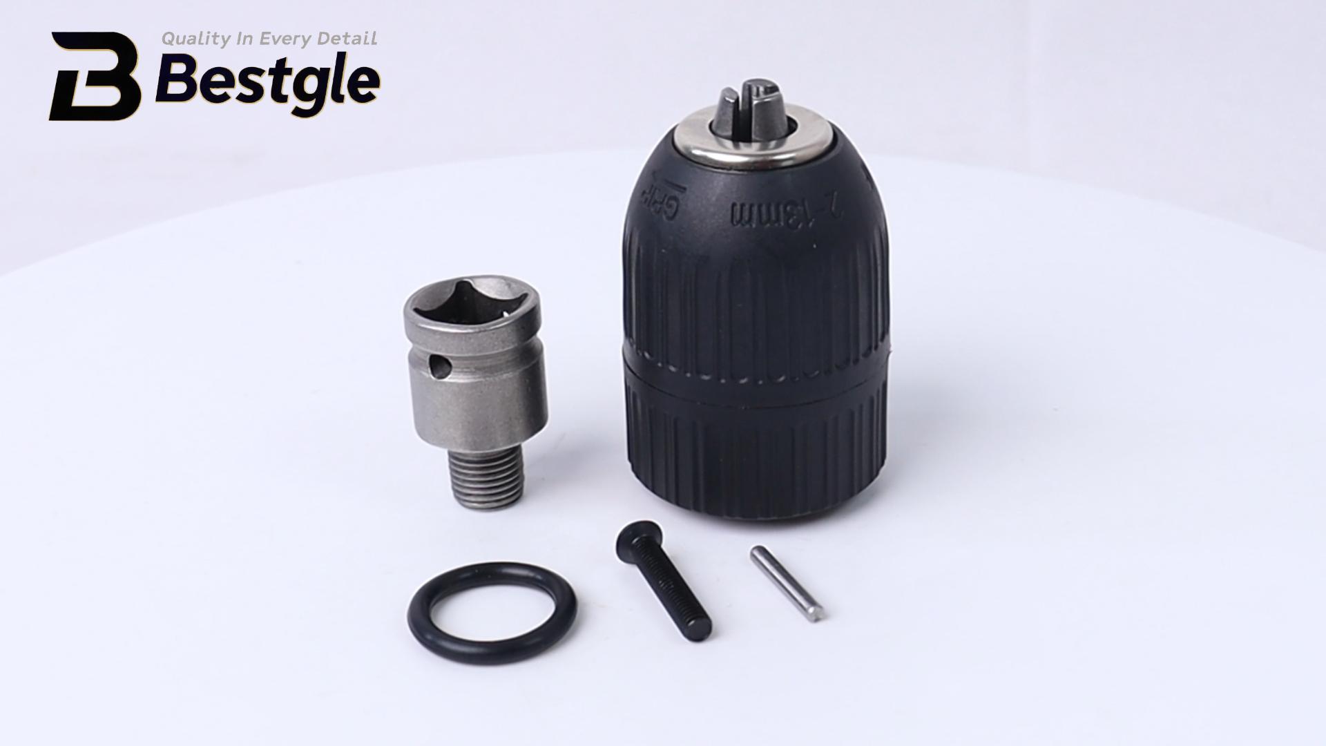Bestgle 2-13mm Capacity Mount 1/2-20UNF Keyless Drill Chuck Quick