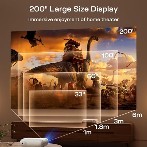 【Integrated APP】Projector 4K Support - Portable WiFi Bluetooth Projector Full HD 1080P Native, 12000 Lumens, Integrated Netflix/Prime Video/Youtube, YOTON Y9 Projector Connects with HDMI/USB.