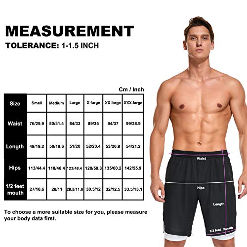 Vnurnrn Greenland Flag Mens 2 in 1 Workout Running Shorts Sport Pants with Pocket4