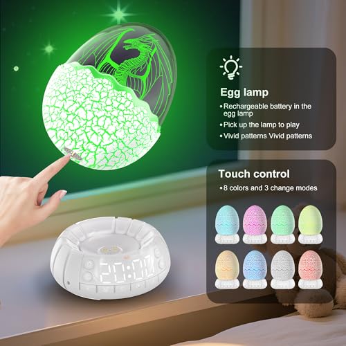 Réveil numérique œuf de dragon haut-parleur Bluetooth veilleuse volume réglable - 5