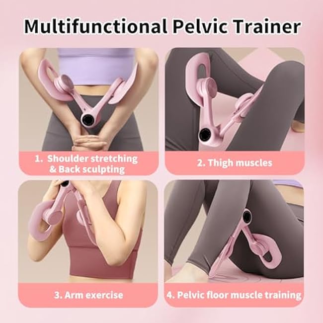 Thigh Master, Pelvic Floor Thigh Exercise Device for Women, Inner Thigh Master Trainer Thigh Strengthening Exerciser Home/Office Workouts