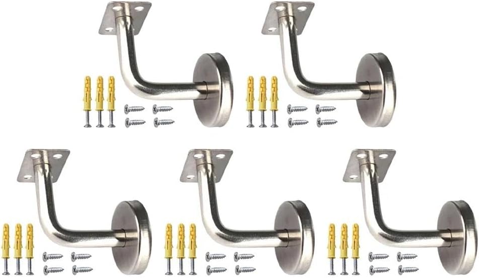 Stair Handrail Bracket Railing Wall Support Handrail Railing Pole with Screws Home Staircase Handrail Wall Fixing Bracket(B)
