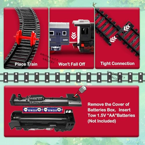 Amisha Gift Gallery Indian Passenger Toy Train Set | Battery Operated Train Railway Tracks for Kids | Toys for Kids 3+ Years Small Passenger Train Assorted Colour (Battery Not Added) - Image 5